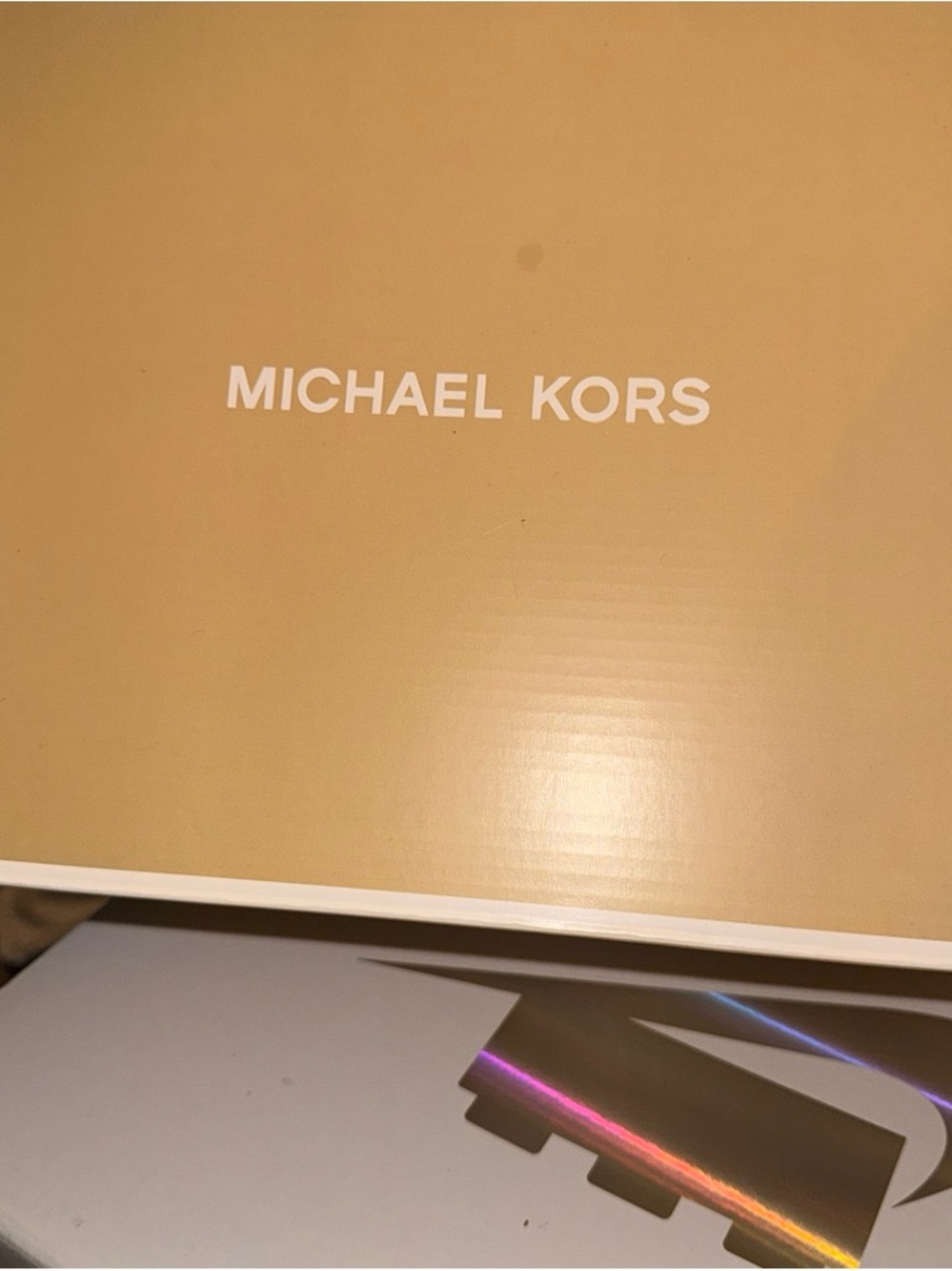 Michael Kors shoes in Tan Box with White Logo